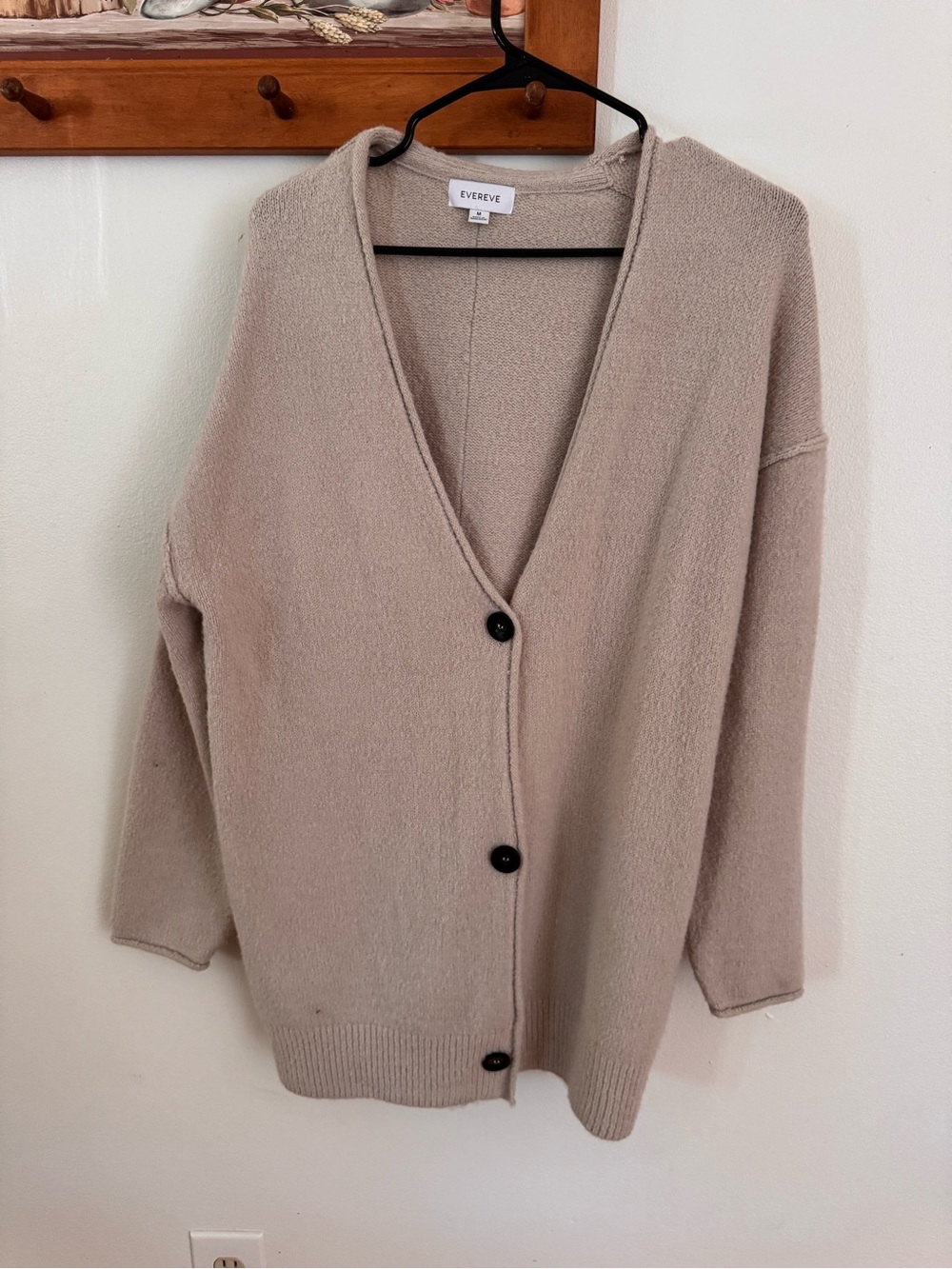 EverEve Knit Cardigan – Size M – Taupe/Beige
